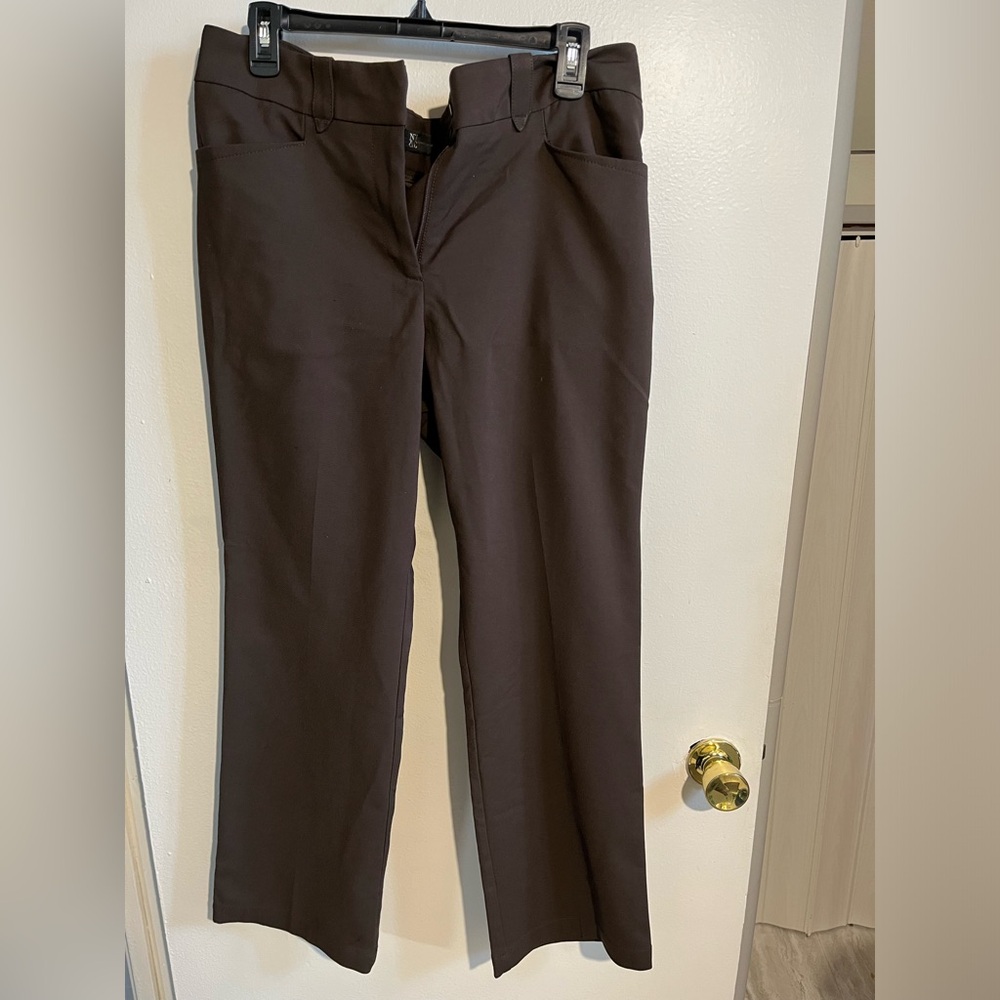 New York & Co. Brown Slacks Size 12 Petite